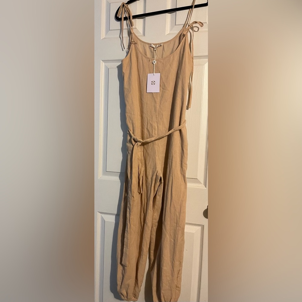 WAYF Tan Romper Jumpsuit  - M NWT